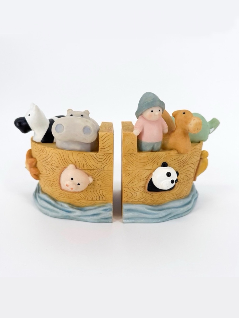 Lilโ Noah by Cheri Lane 2003 Noahโs Ark Resin Bookends